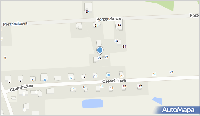 Droszków, Porzeczkowa, 24, mapa Droszków