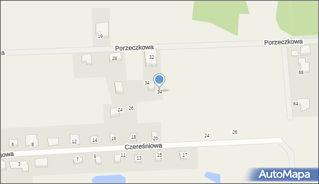 Droszków, Porzeczkowa, 34, mapa Droszków