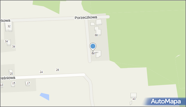 Droszków, Porzeczkowa, 64, mapa Droszków