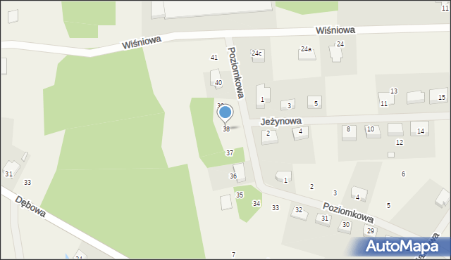 Droszków, Poziomkowa, 38, mapa Droszków