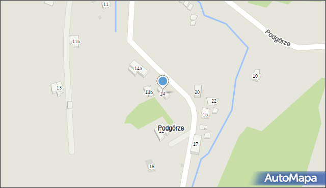 Duszniki-Zdrój, Podgórze, 14, mapa Duszniki-Zdrój