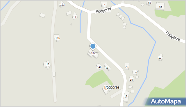 Duszniki-Zdrój, Podgórze, 14a, mapa Duszniki-Zdrój