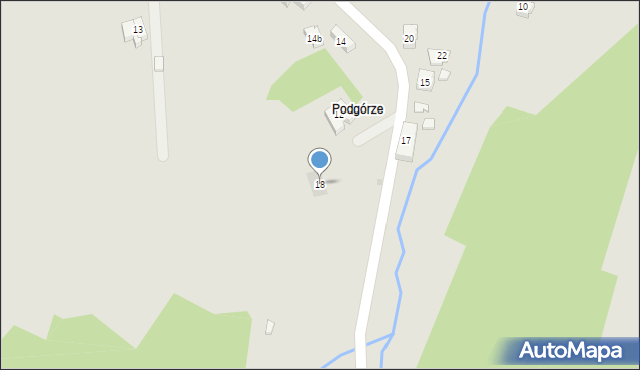 Duszniki-Zdrój, Podgórze, 18, mapa Duszniki-Zdrój