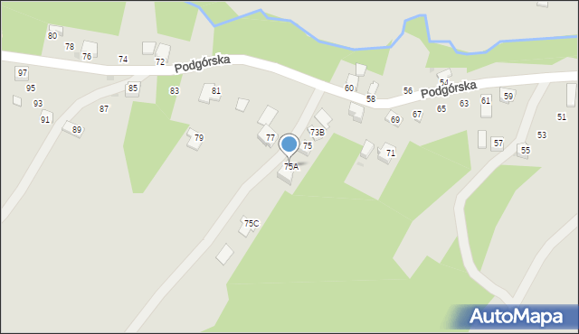 Dynów, Podgórska, 75A, mapa Dynów
