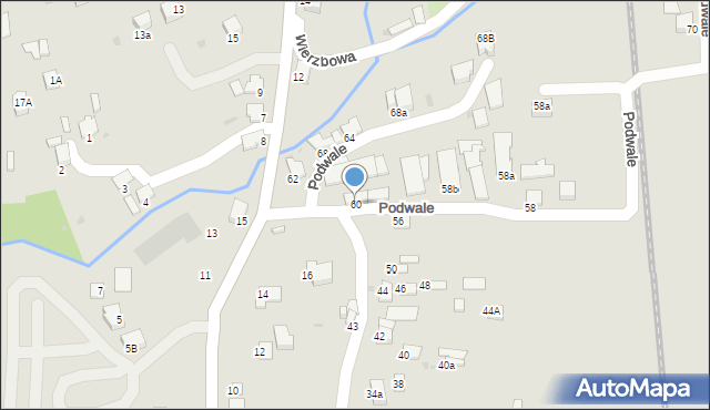 Dynów, Podwale, 60, mapa Dynów