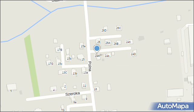 Dynów, Polna, 24A, mapa Dynów