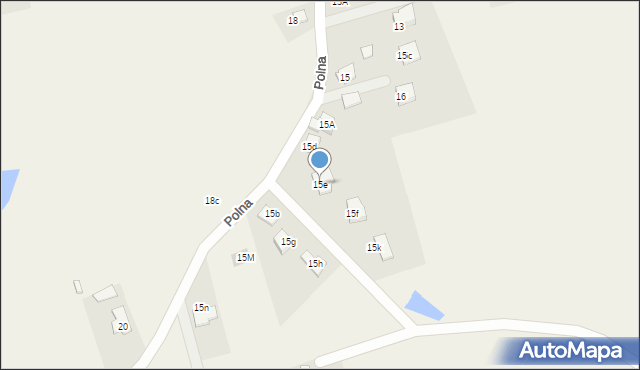 Dywity, Polna, 15e, mapa Dywity