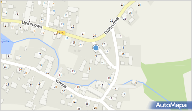 Dziergowice, Powstańców Śląskich, 6, mapa Dziergowice