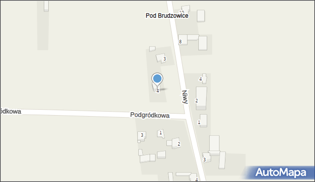 Dziewki, Podgródkowa, 4, mapa Dziewki