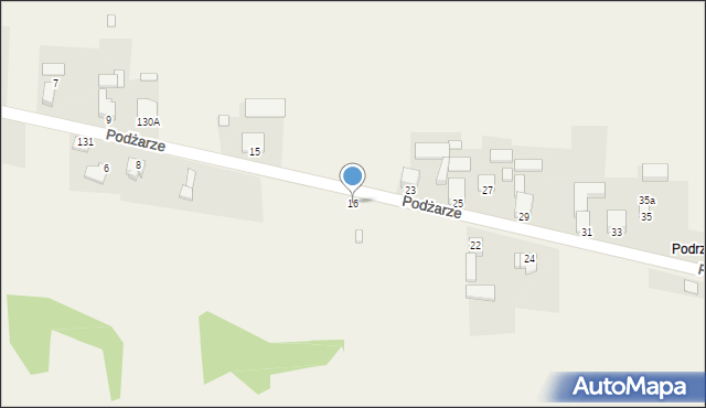 Dziewki, Podżarze, 16, mapa Dziewki