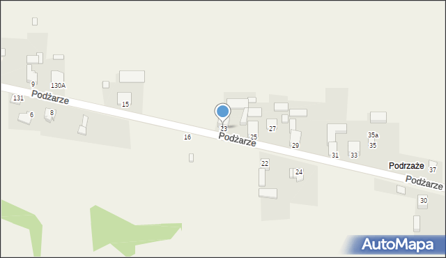 Dziewki, Podżarze, 23, mapa Dziewki