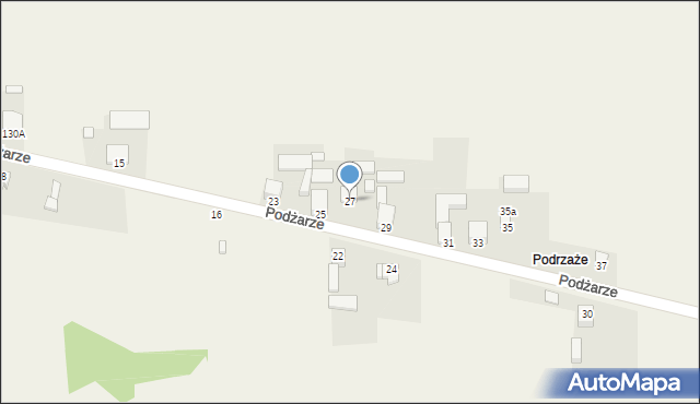 Dziewki, Podżarze, 27, mapa Dziewki