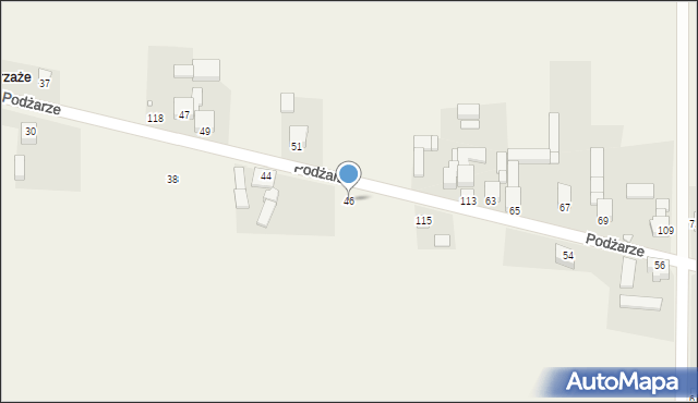 Dziewki, Podżarze, 46, mapa Dziewki