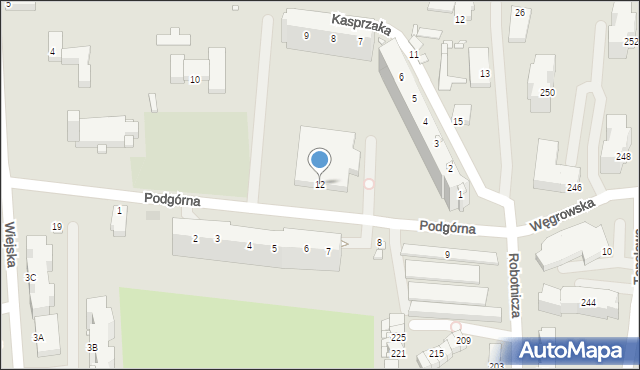 Elbląg, Podgórna, 12, mapa Elbląga
