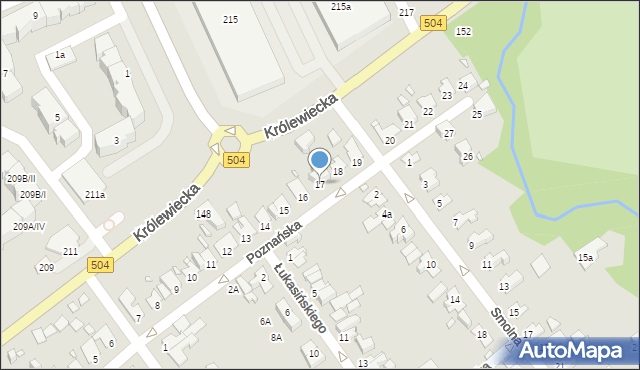 Elbląg, Poznańska, 17, mapa Elbląga