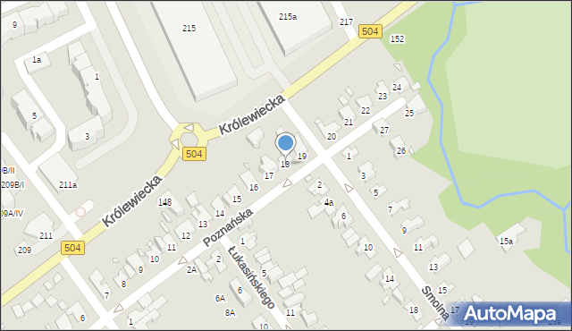 Elbląg, Poznańska, 18, mapa Elbląga