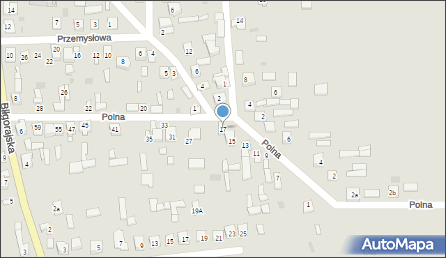 Frampol, Polna, 17, mapa Frampol