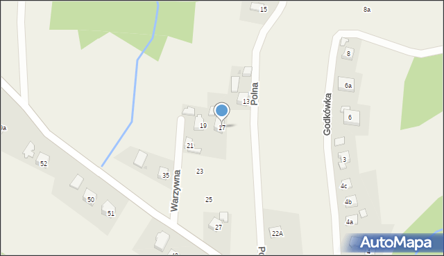 Frysztak, Polna, 17, mapa Frysztak