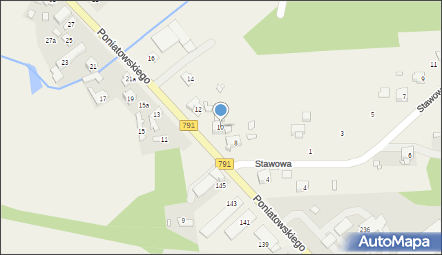 Fugasówka, Poniatowskiego, 10, mapa Fugasówka