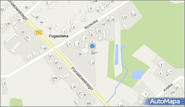 Fugasówka, Poniatowskiego, 32a, mapa Fugasówka