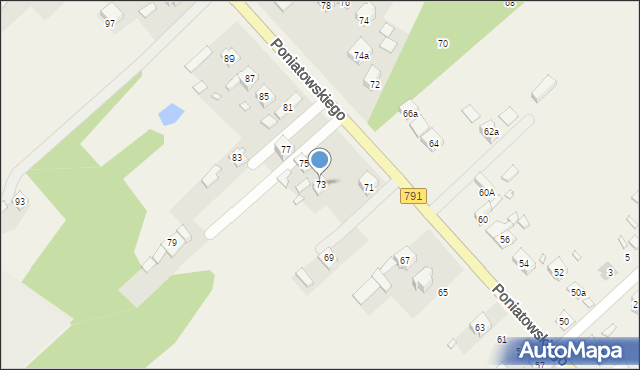 Fugasówka, Poniatowskiego, 73, mapa Fugasówka