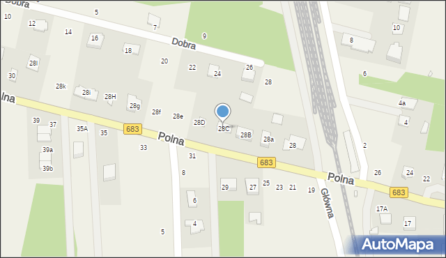 Gabryelin, Polna, 28C, mapa Gabryelin