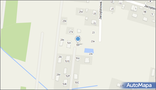 Gabryelin, Polna, 50f, mapa Gabryelin