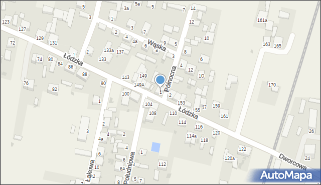 Gajkowice, Północna, 1, mapa Gajkowice