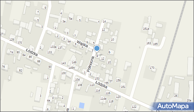 Gajkowice, Północna, 4, mapa Gajkowice