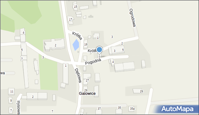 Galowice, Pogodna, 1, mapa Galowice