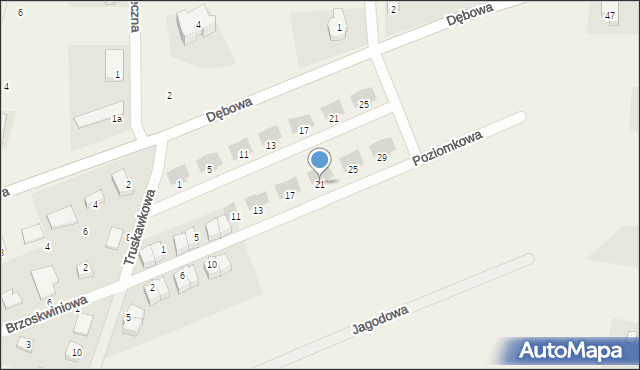 Galowice, Poziomkowa, 21, mapa Galowice