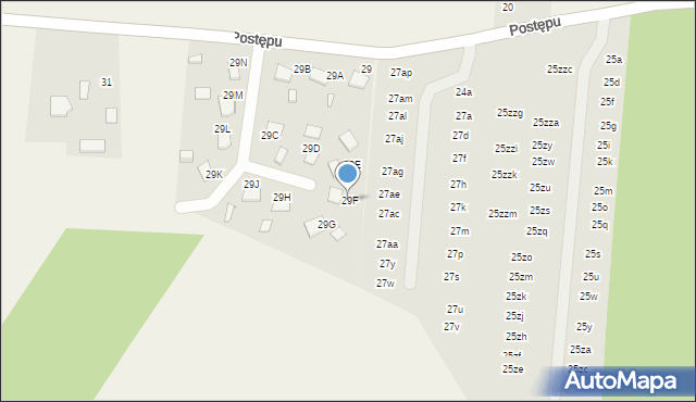 Garbatka, Postępu, 29F, mapa Garbatka