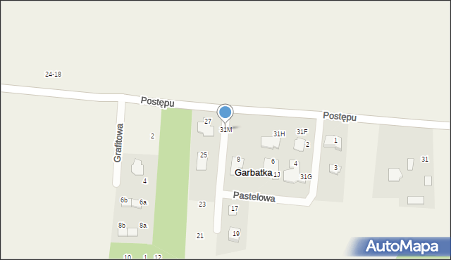 Garbatka, Postępu, 31M, mapa Garbatka