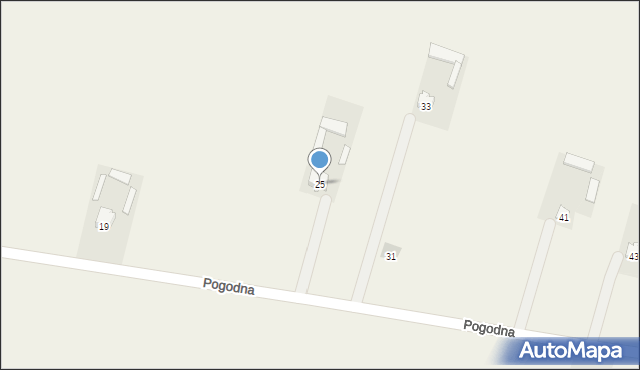 Garbów, Pogodna, 25, mapa Garbów