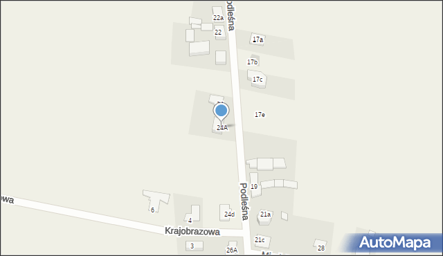 Garby, Podleśna, 24A, mapa Garby