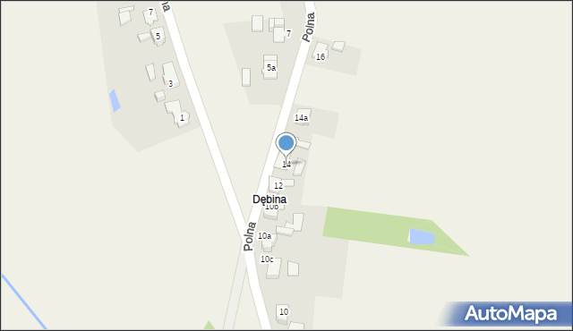 Gąsiorowice, Polna, 14, mapa Gąsiorowice