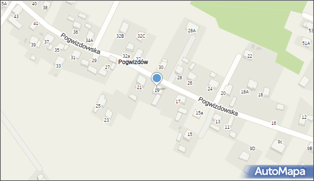 Gaszowice, Pogwizdowska, 19, mapa Gaszowice