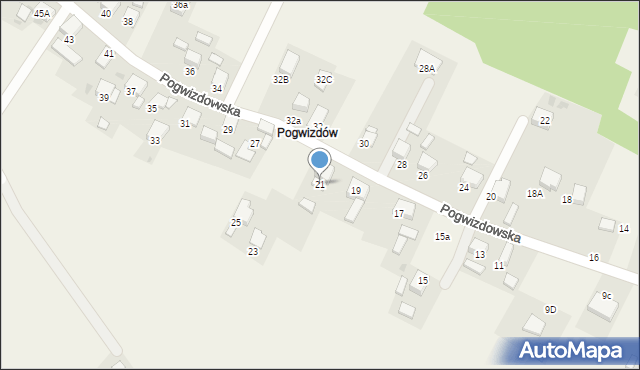 Gaszowice, Pogwizdowska, 21, mapa Gaszowice