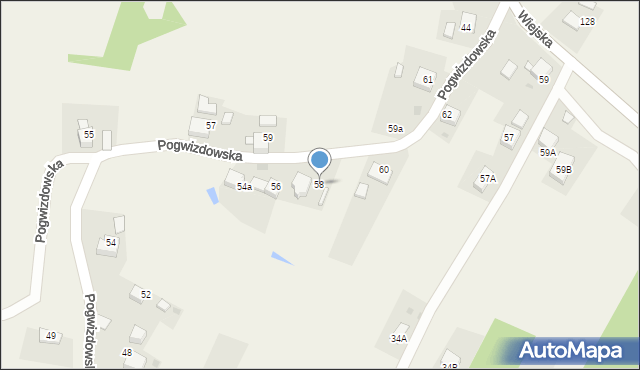 Gaszowice, Pogwizdowska, 58, mapa Gaszowice