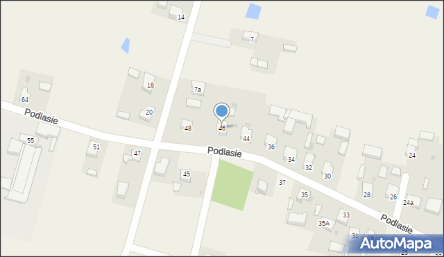 Gaszyn, Podlasie, 46, mapa Gaszyn