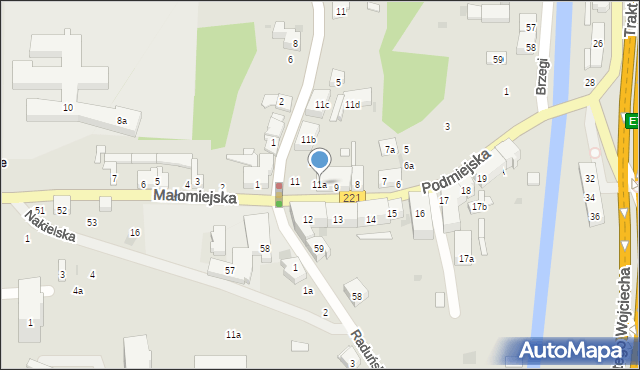 Gdańsk, Podmiejska, 11a, mapa Gdańska