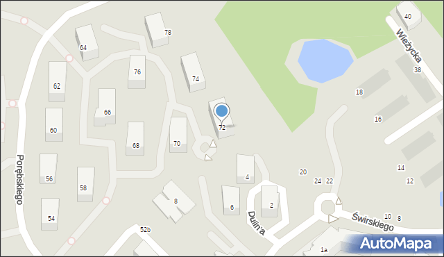 Gdańsk, Porębskiego Kazimierza, wadm., 72, mapa Gdańska