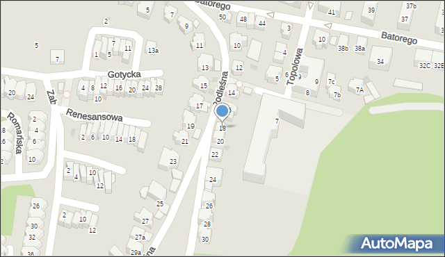 Gdańsk, Podleśna, 18, mapa Gdańska