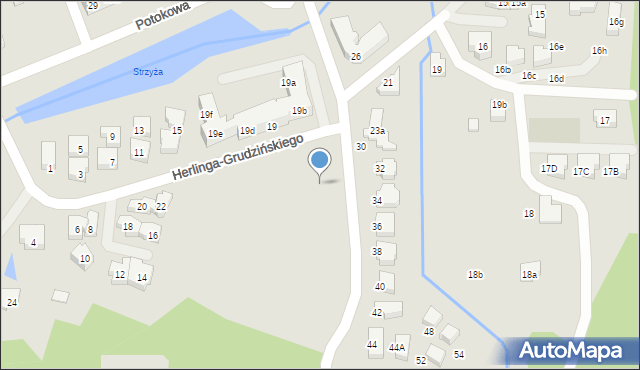 Gdańsk, Potokowa, 23, mapa Gdańska