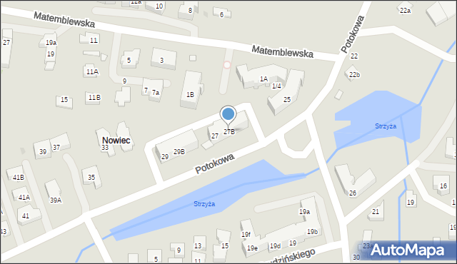 Gdańsk, Potokowa, 27B, mapa Gdańska