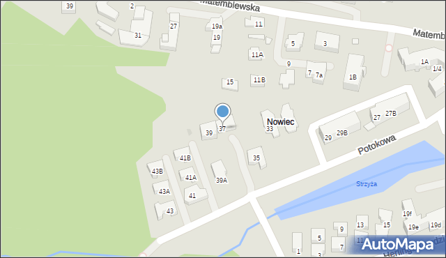 Gdańsk, Potokowa, 37, mapa Gdańska