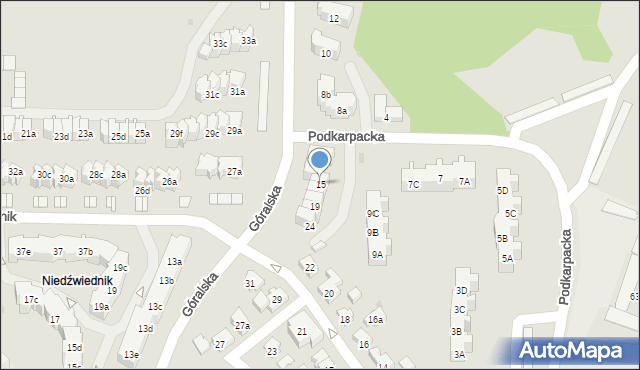 Gdańsk, Podkarpacka, 15, mapa Gdańska