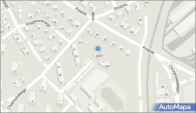 Gdańsk, Polanki, 95A, mapa Gdańska