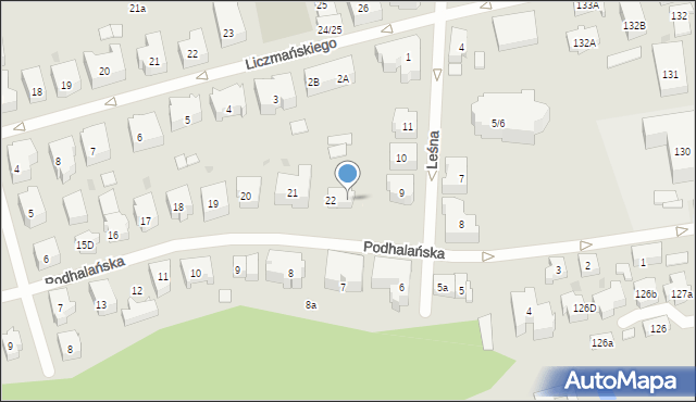 Gdańsk, Podhalańska, 22A, mapa Gdańska