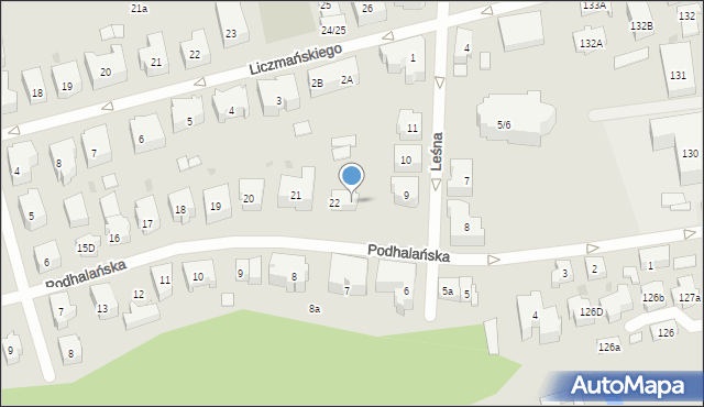 Gdańsk, Podhalańska, 22A, mapa Gdańska